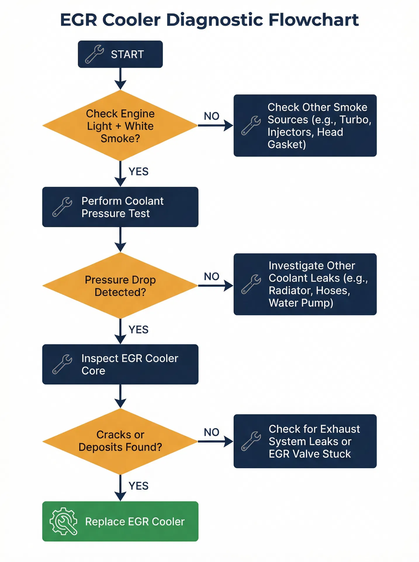 EGR Cooler Diagnostic Flowchart