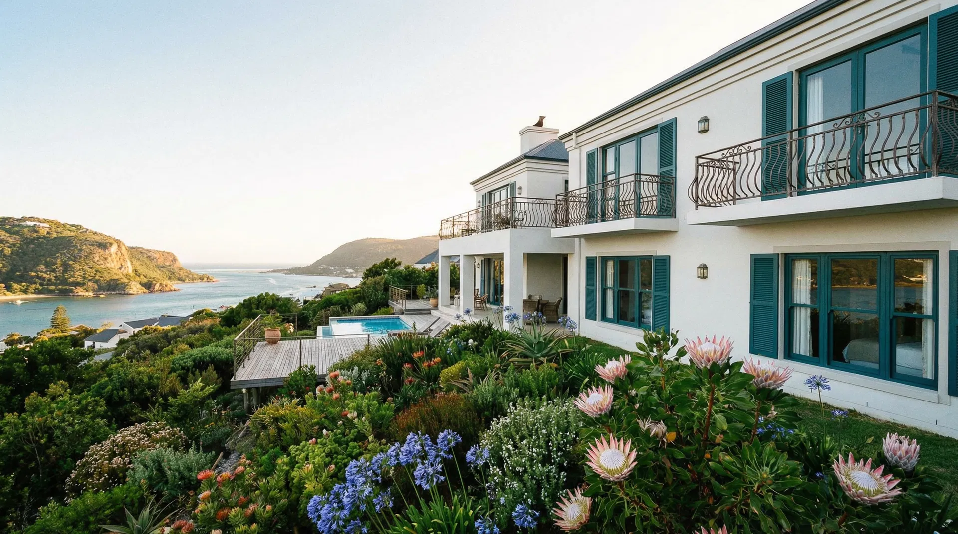 Naxos Knysna exterior with lagoon views