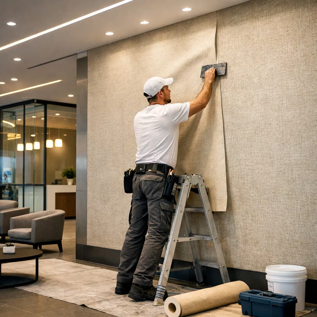 Commercial Wallpaper Hanging