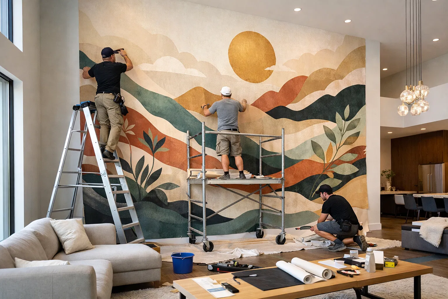 Custom Wallpaper & Wall Mural Installation