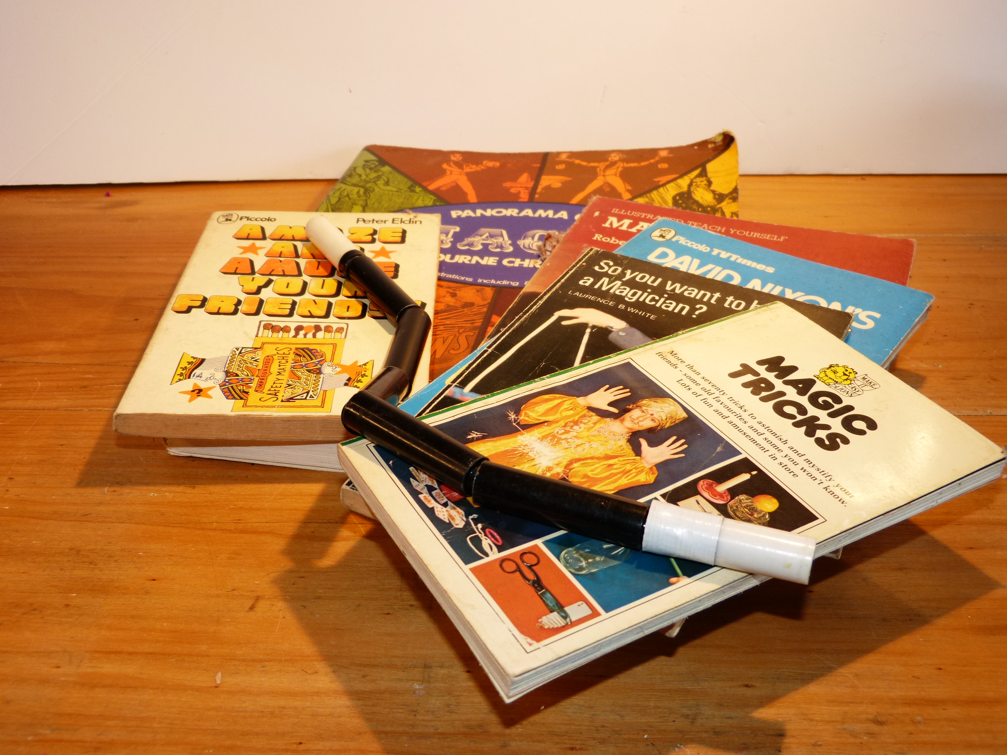 Selection of Childhood Magic Books and a Breakaway Wand — photograph 1 of 1