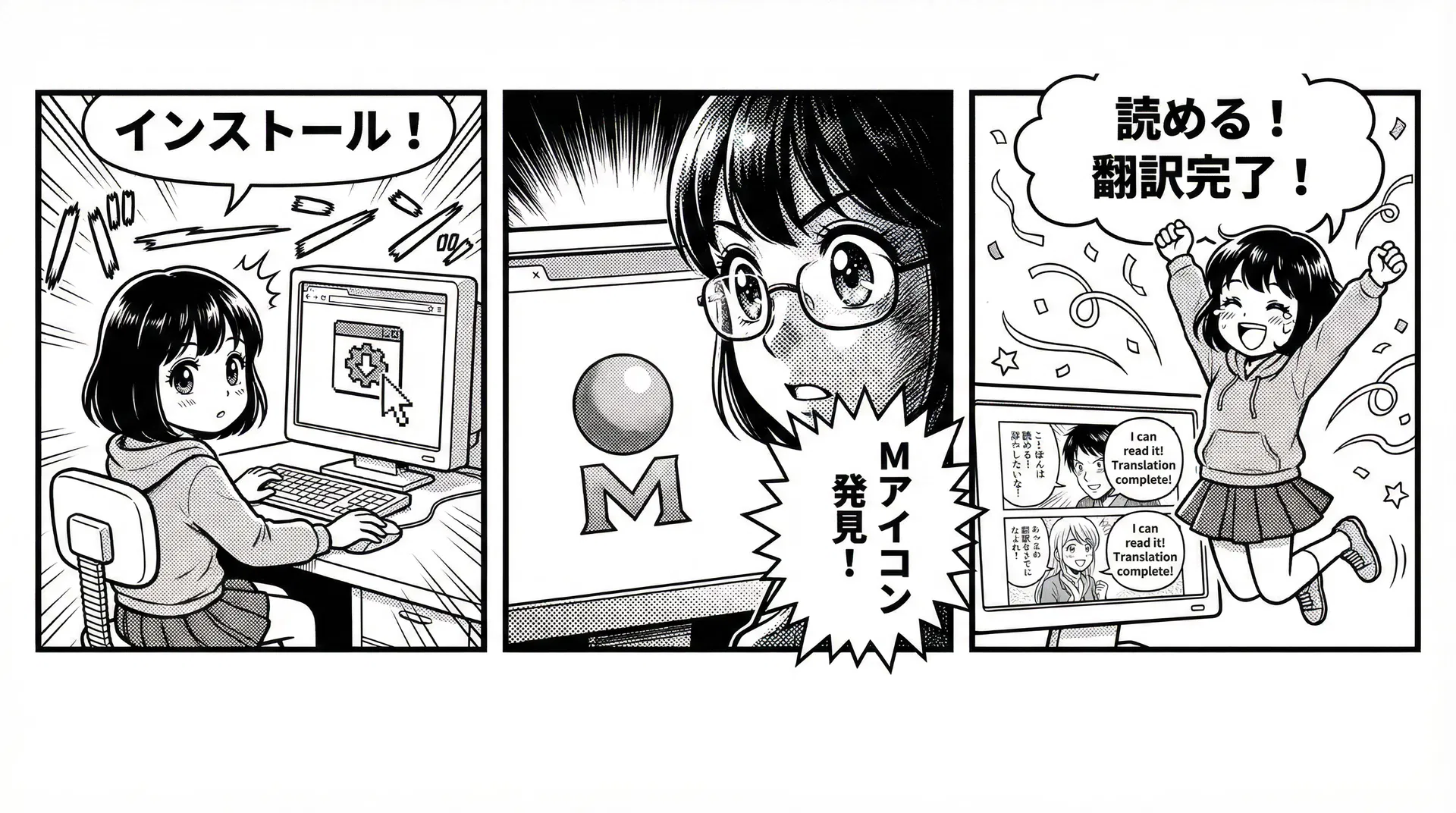 インストールガイド 3格漫画