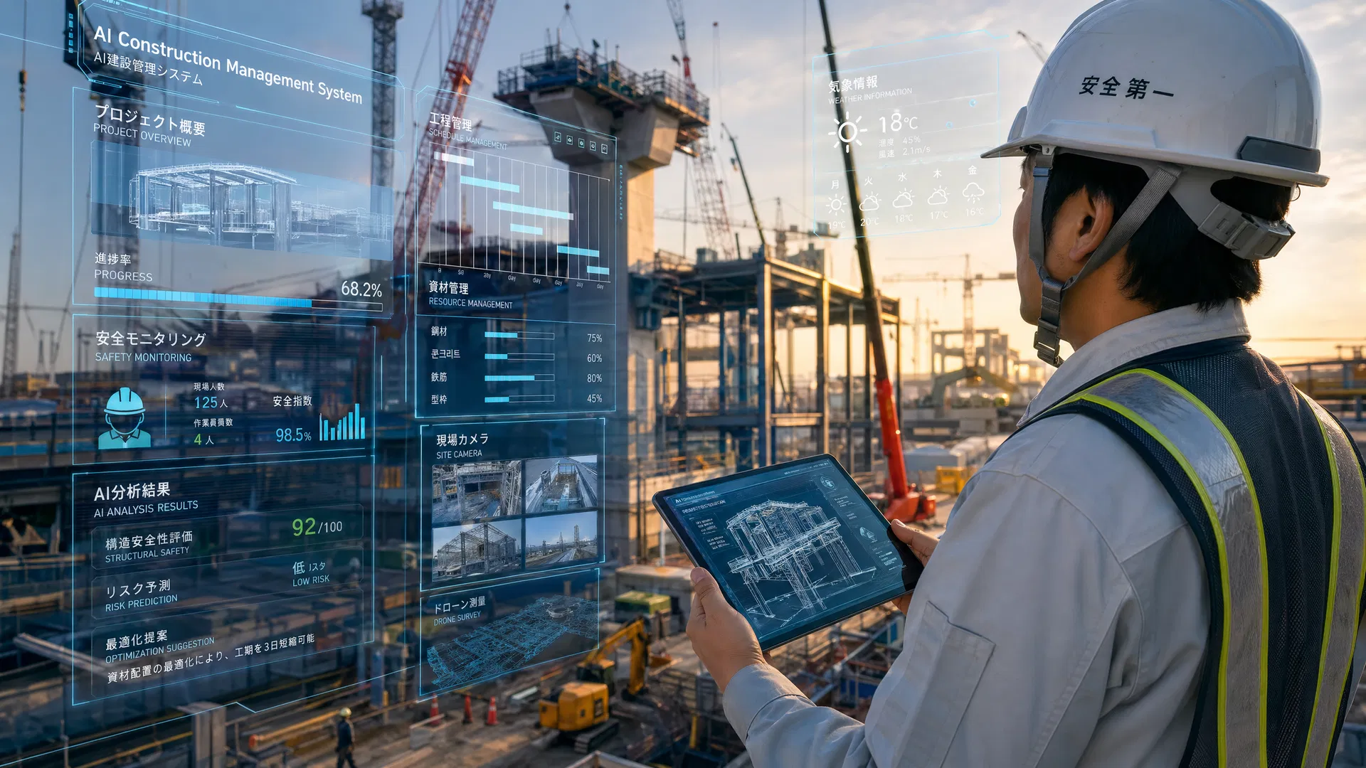 建設・土木業のAI活用イメージ