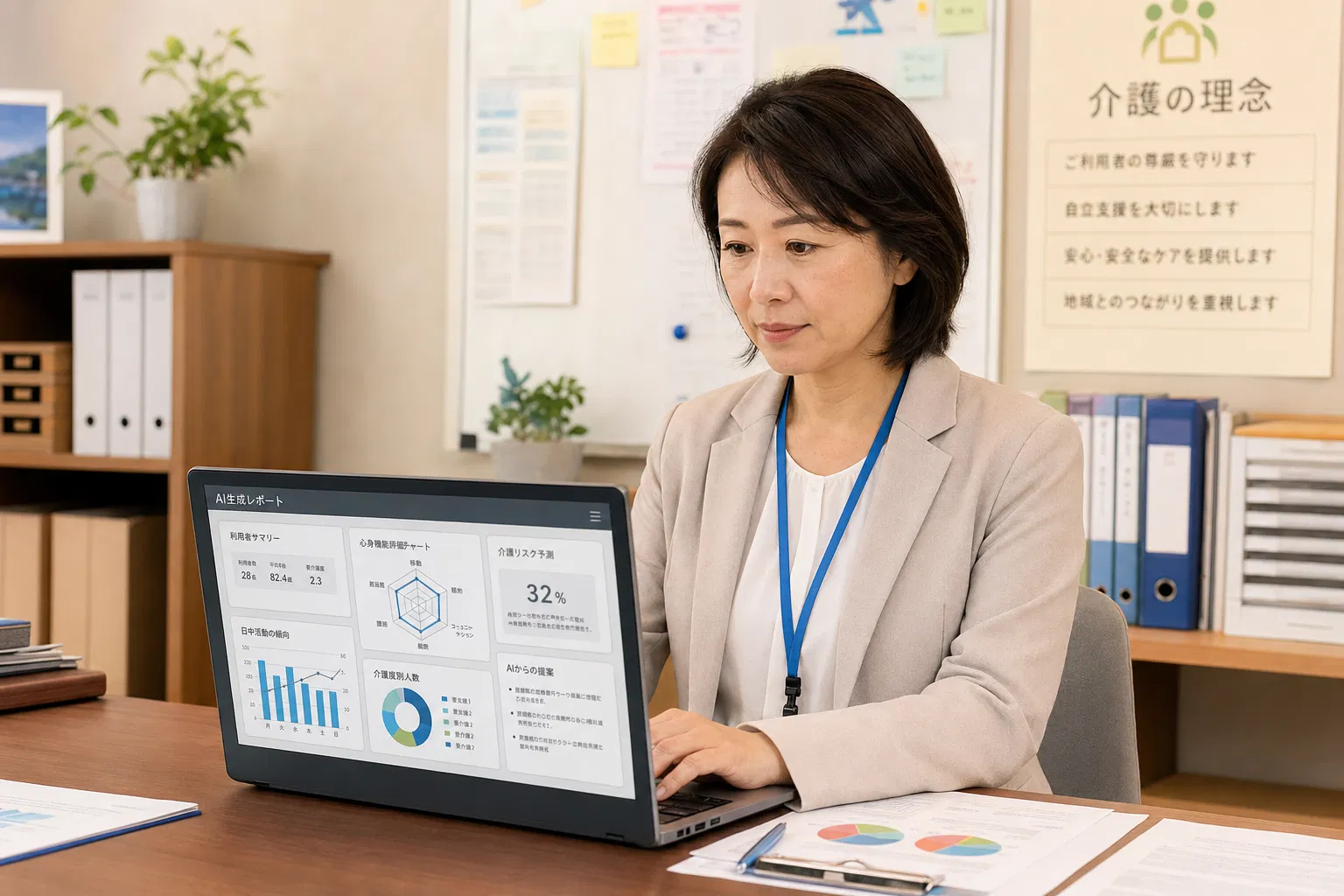AIでケアプラン作成時間を半減——ケアマネジャーの業務改革事例