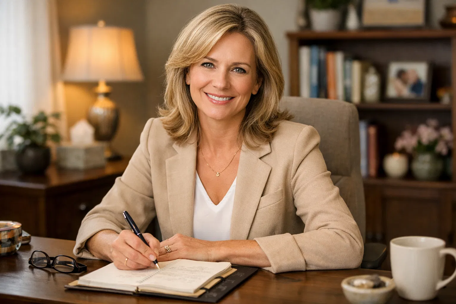 Professional relationship therapist in consultation