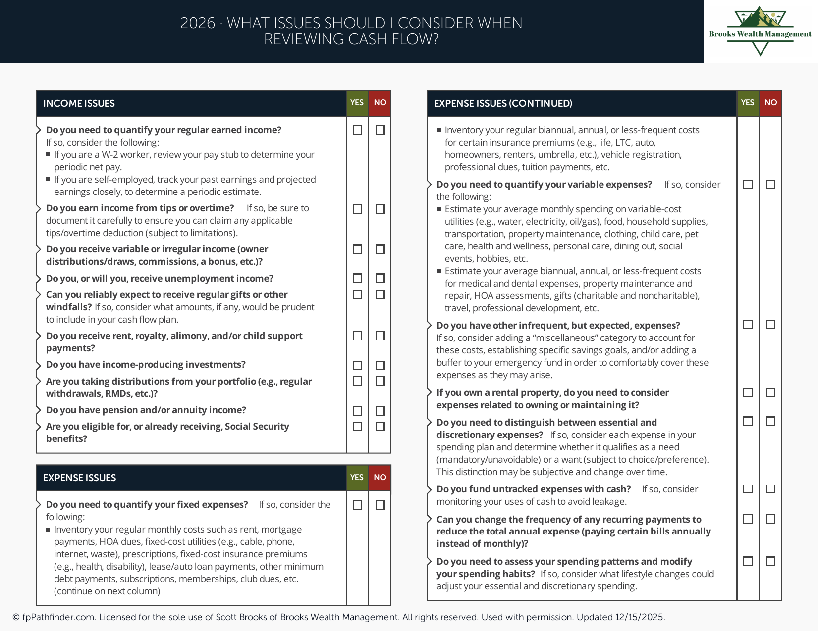 Preview of What Issues Should I Consider When Reviewing Cash Flow?