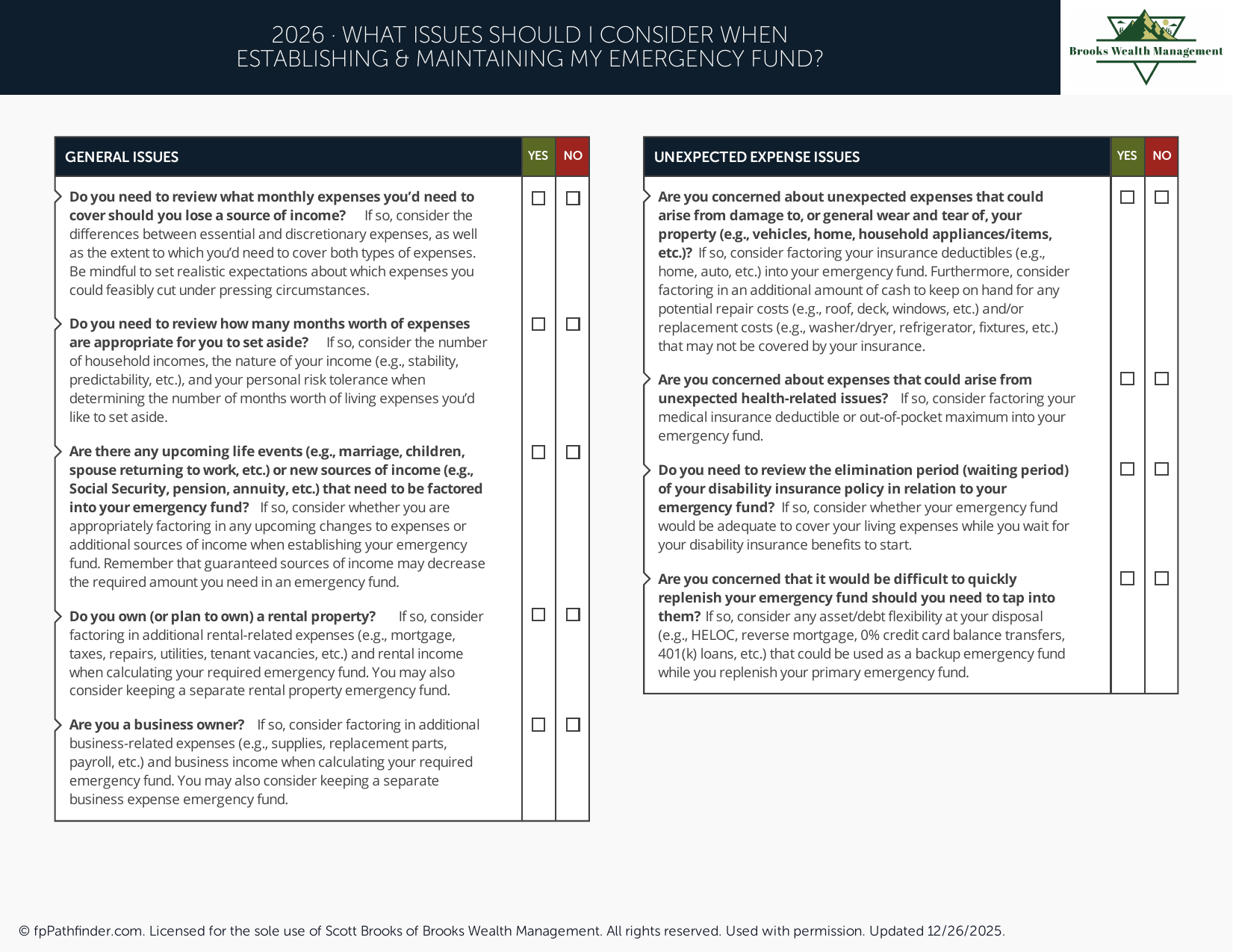 Preview of What Issues Should I Consider When Establishing and Maintaining My Emergency Fund?