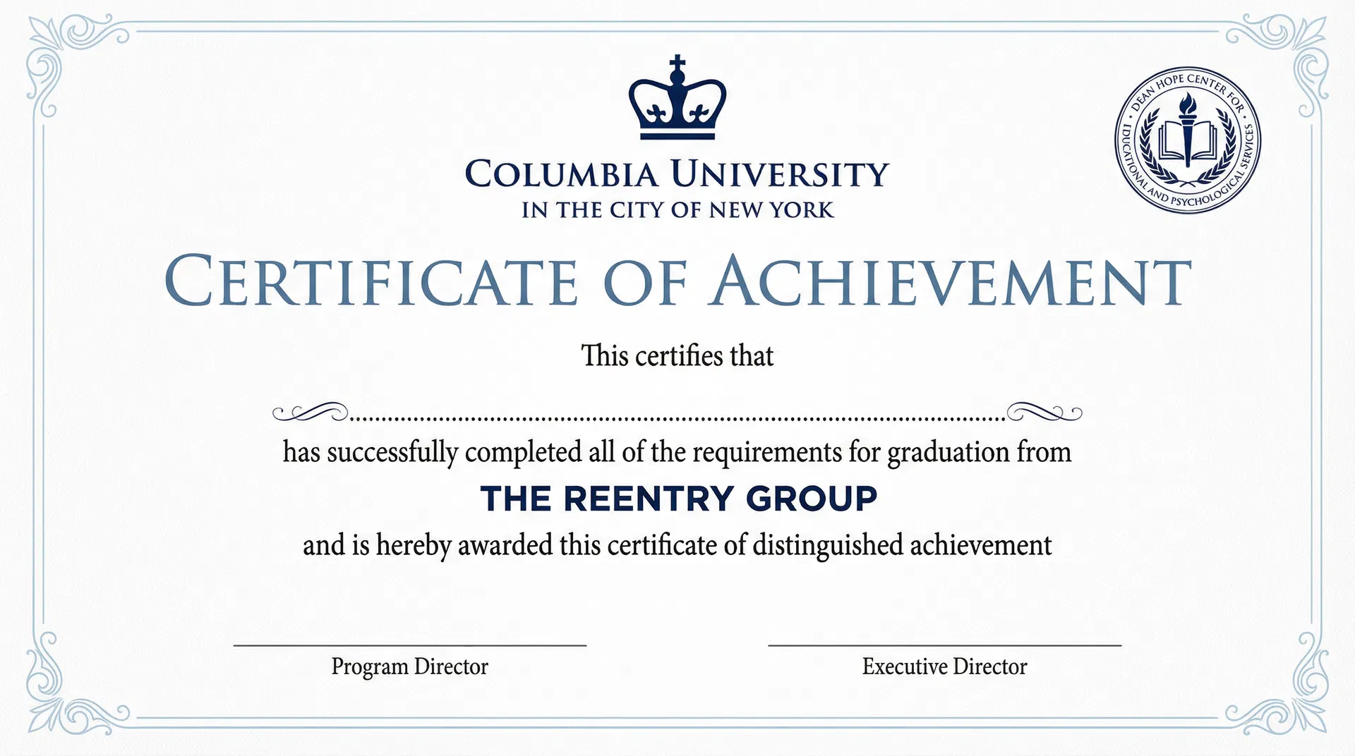 Certificate of Achievement
