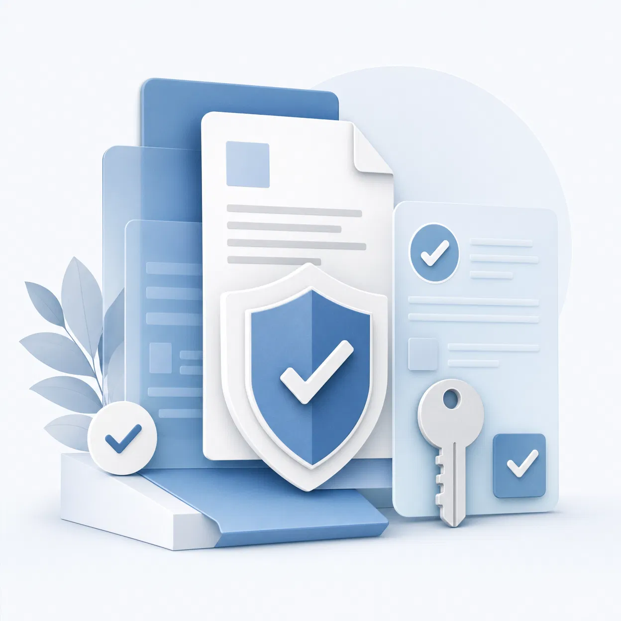 Abstract trust and compliance badge