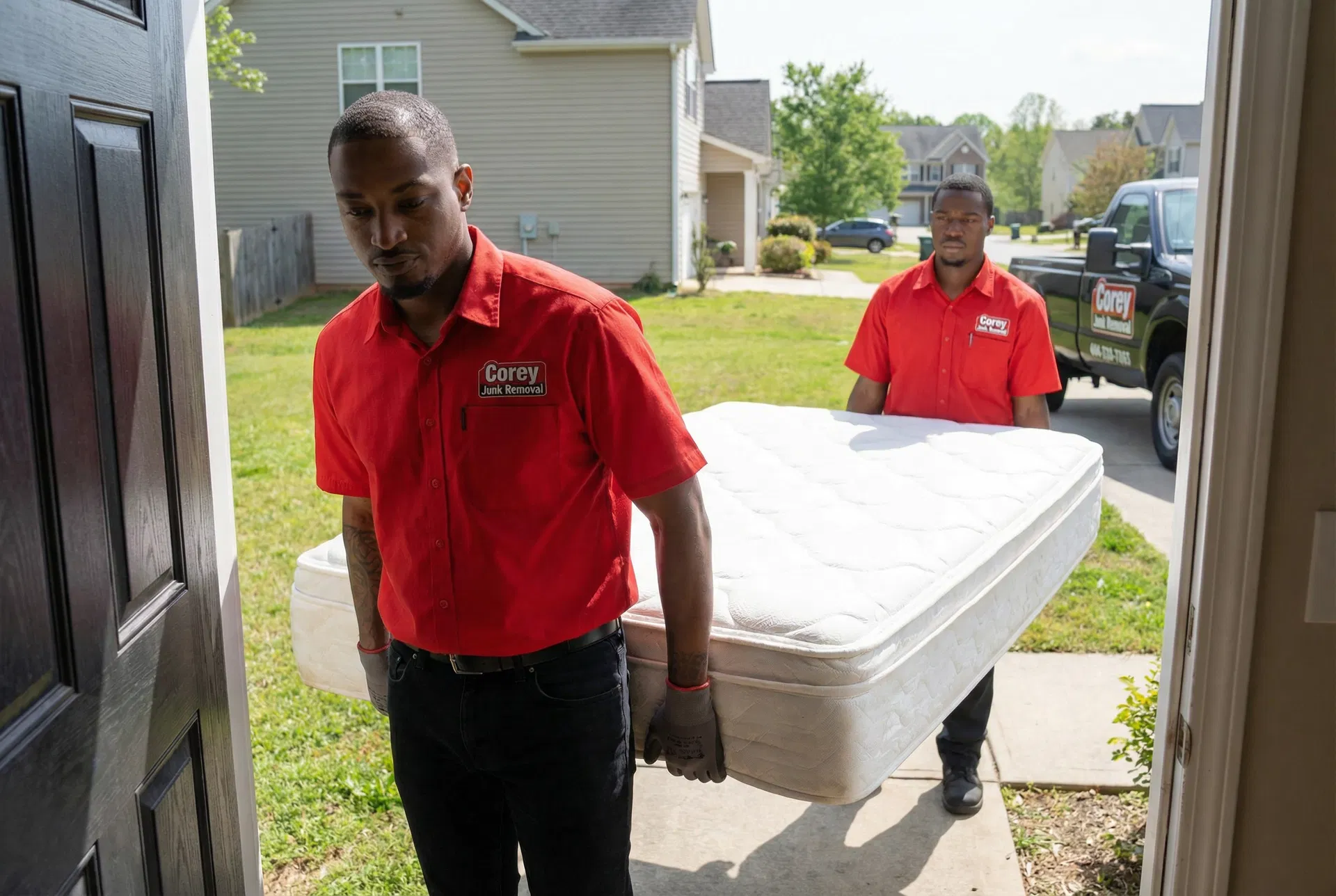 Mattress and box spring removal