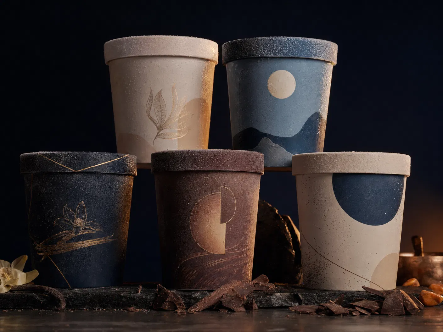 Private label ice cream pints manufactured by Sugar Lab of Colorado
