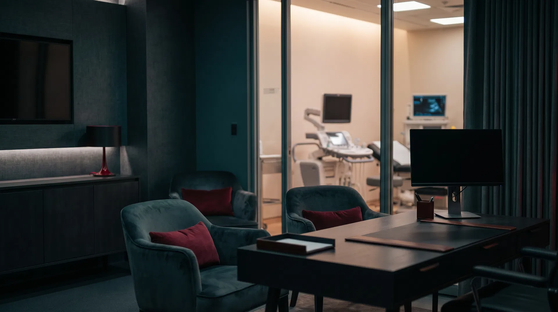 Private healthcare consultation setting