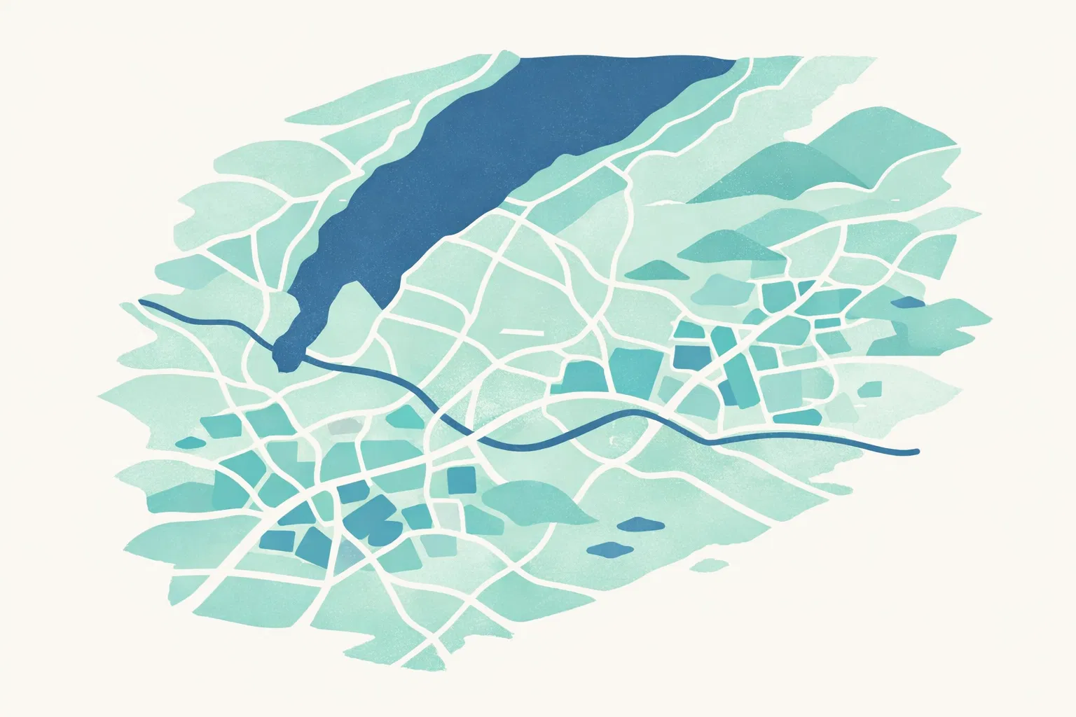 Carte de la zone d'intervention — Annemasse et Genève