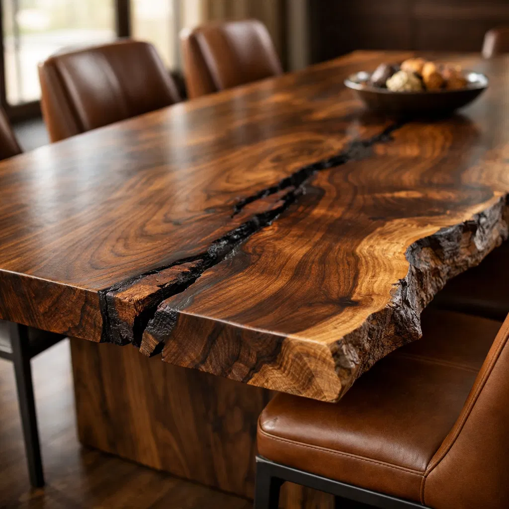 Detalhe de mesa artesanal