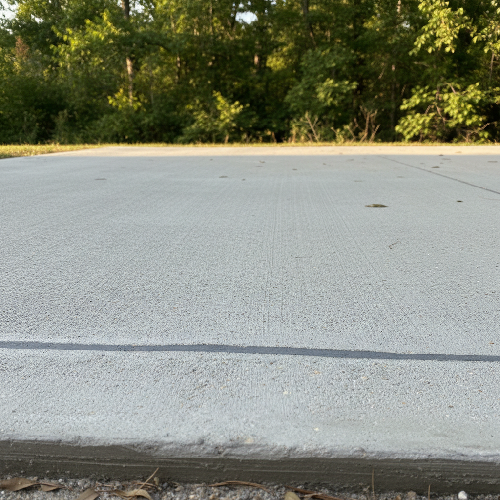 Completed concrete flatwork work at a residential property in Decatur, AL