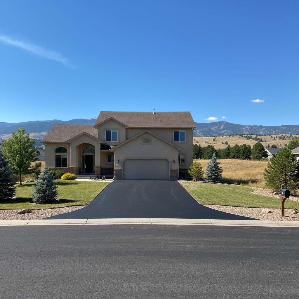 Completed residential asphalt work at a residential property in Northglenn, CO