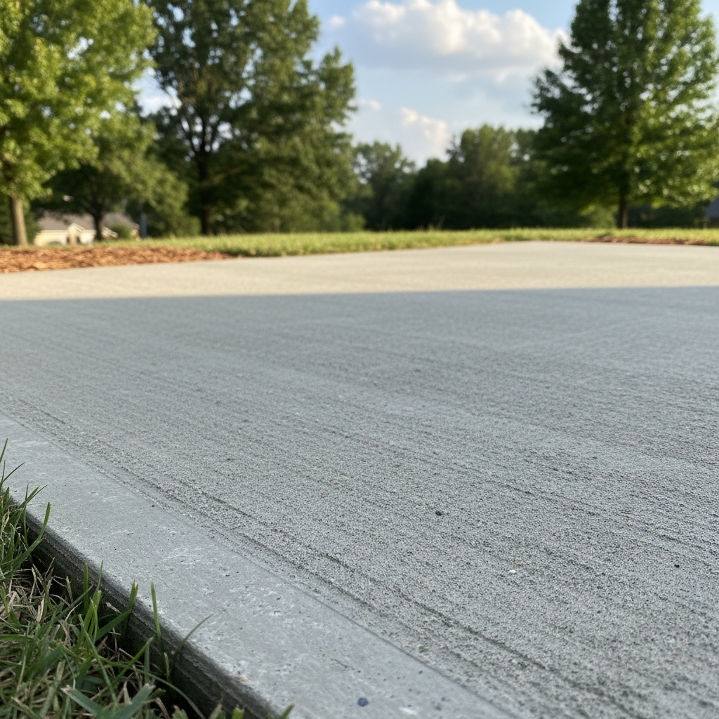 Completed concrete flatwork work at a residential property in Birmingham, AL