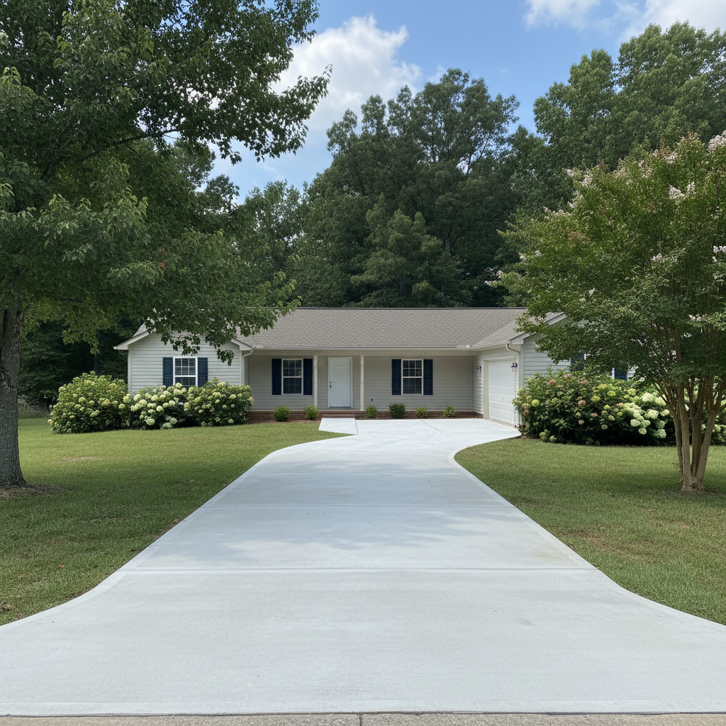Completed concrete installation work at a residential property in Dothan, AL