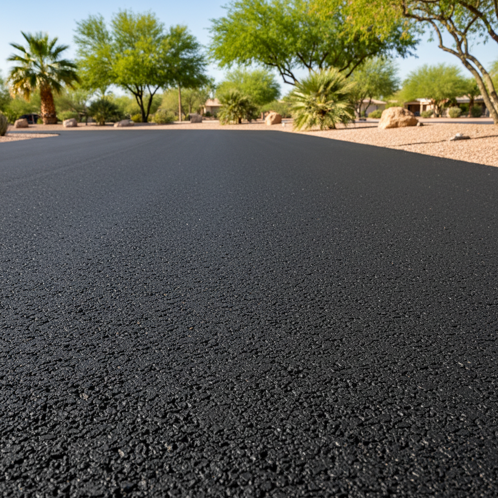 Completed commercial asphalt work at a residential property in Mesa, AZ