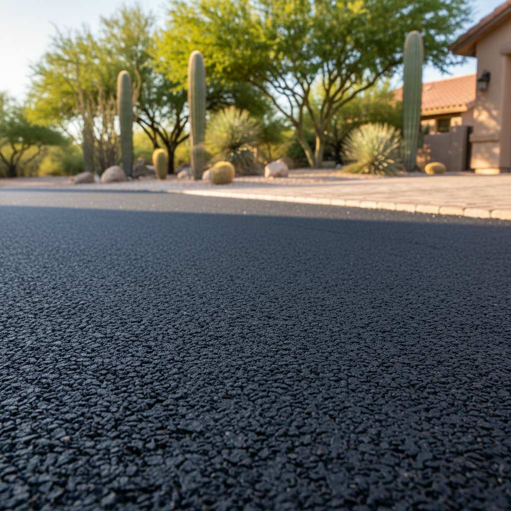 Completed commercial asphalt work at a residential property in Mesa, AZ