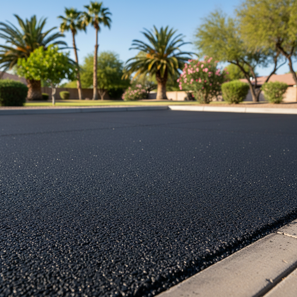 Completed commercial asphalt work at a residential property in Phoenix, AZ