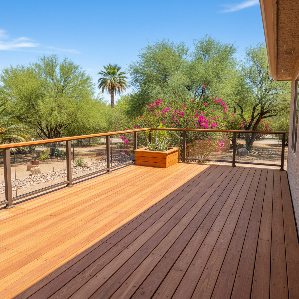 Completed deck repair work at a residential property in Laveen, AZ