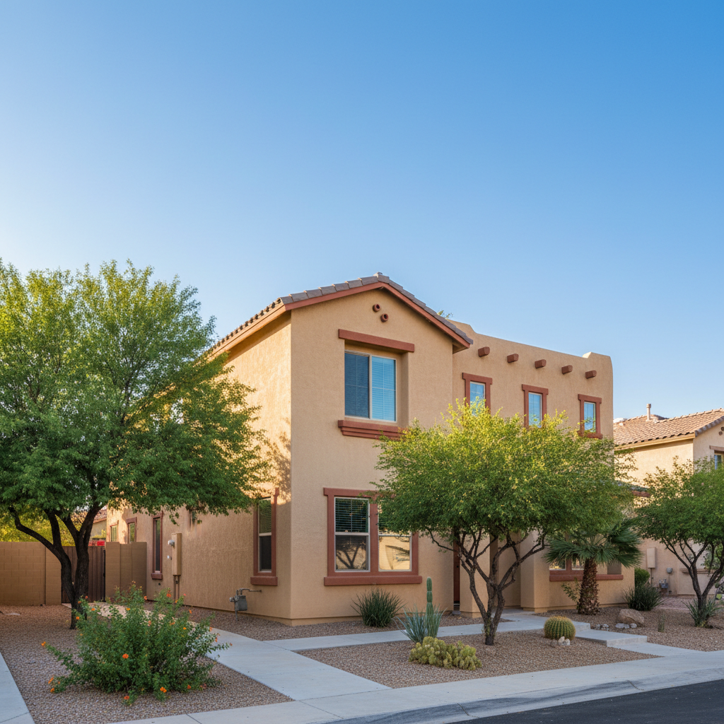 Completed commercial stucco work at a residential property in Chandler, AZ