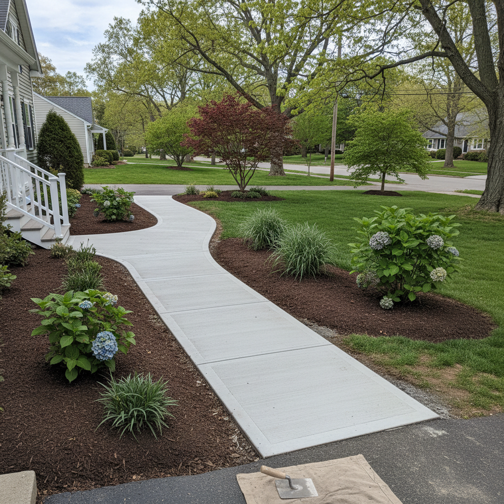 Concrete Sidewalks in Wellesley
