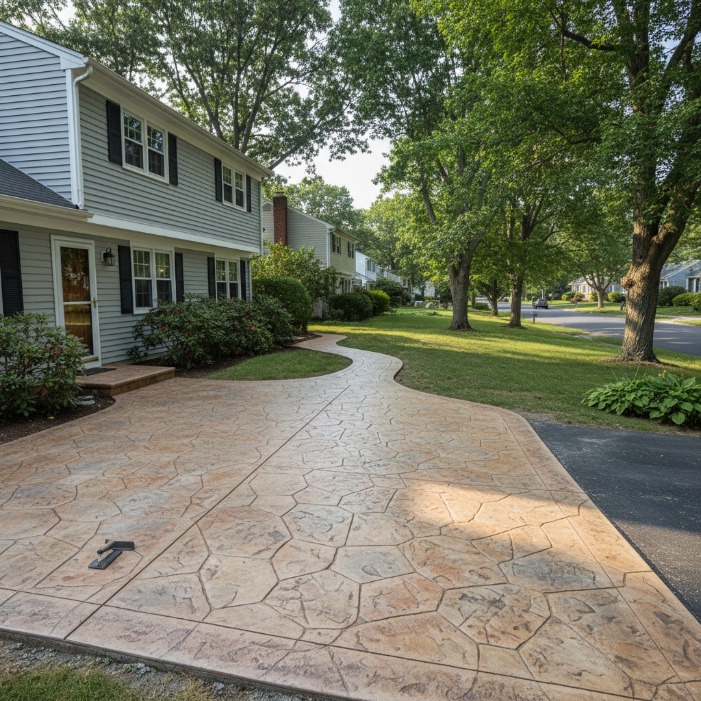 Stamped Concrete in Needham