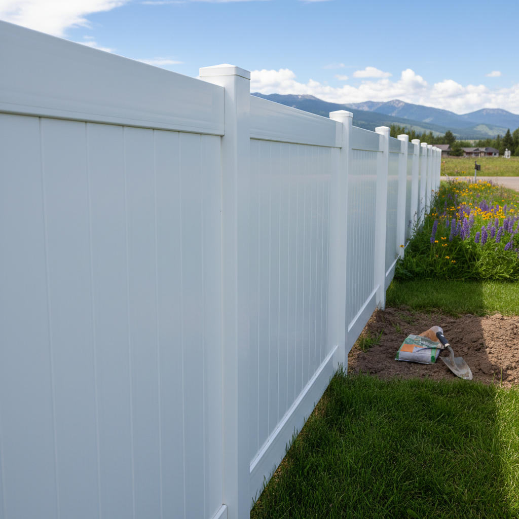 Vinyl Fence Installation in Missoula