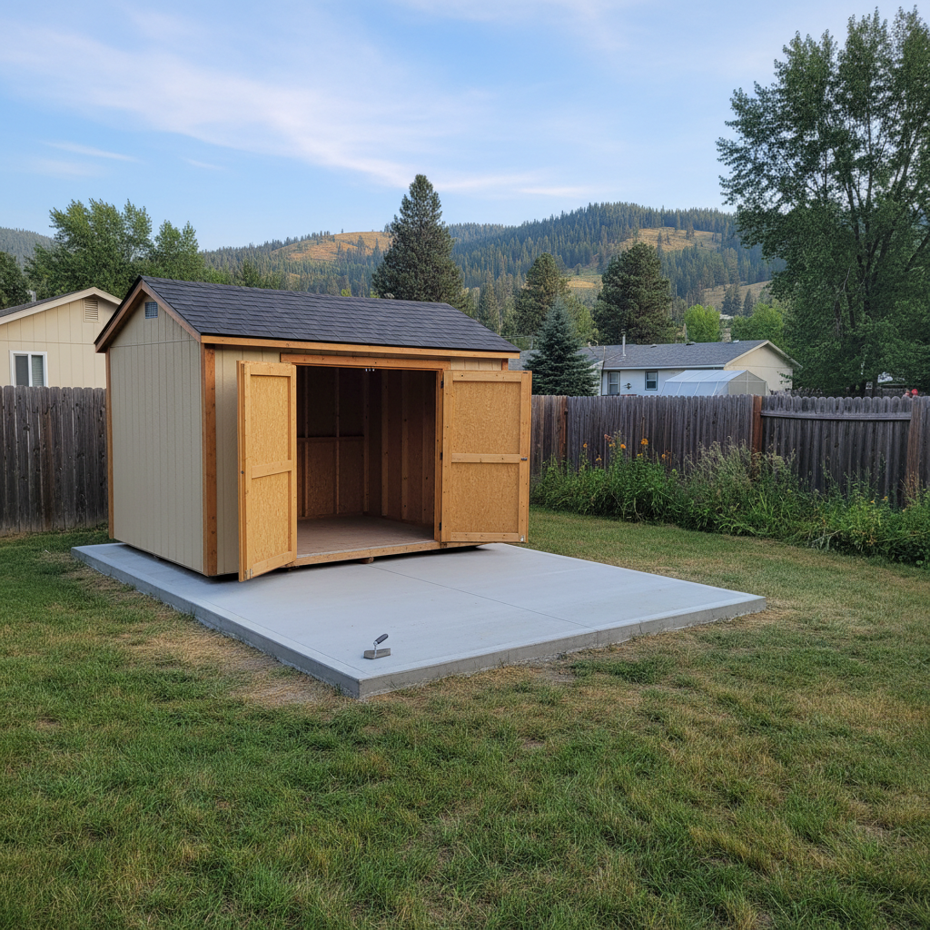 Shed Foundation Work in Missoula