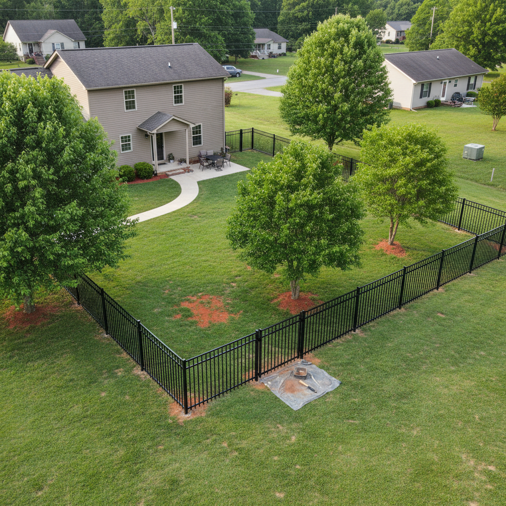Aluminum Fence Installation in Sevierville, TN