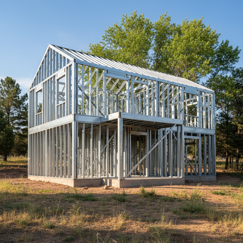 Completed steel frame erection work at a residential property in Snowflake, AZ