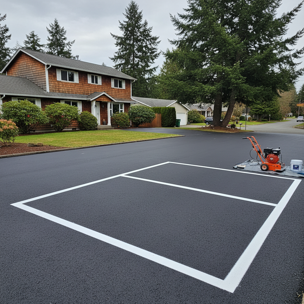 Asphalt Striping in Edmonds