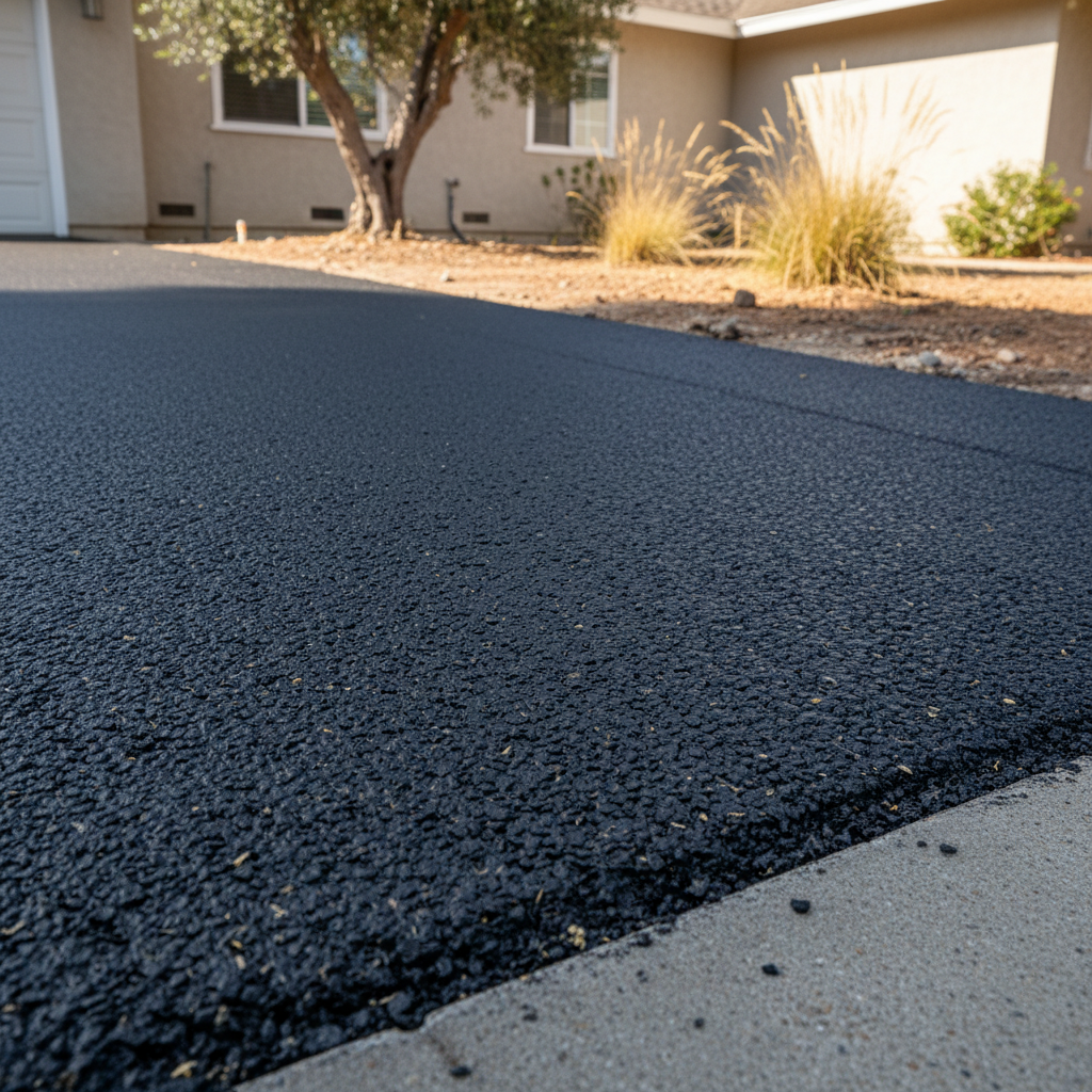 Completed residential asphalt work at a residential property in Hawthorne, CA