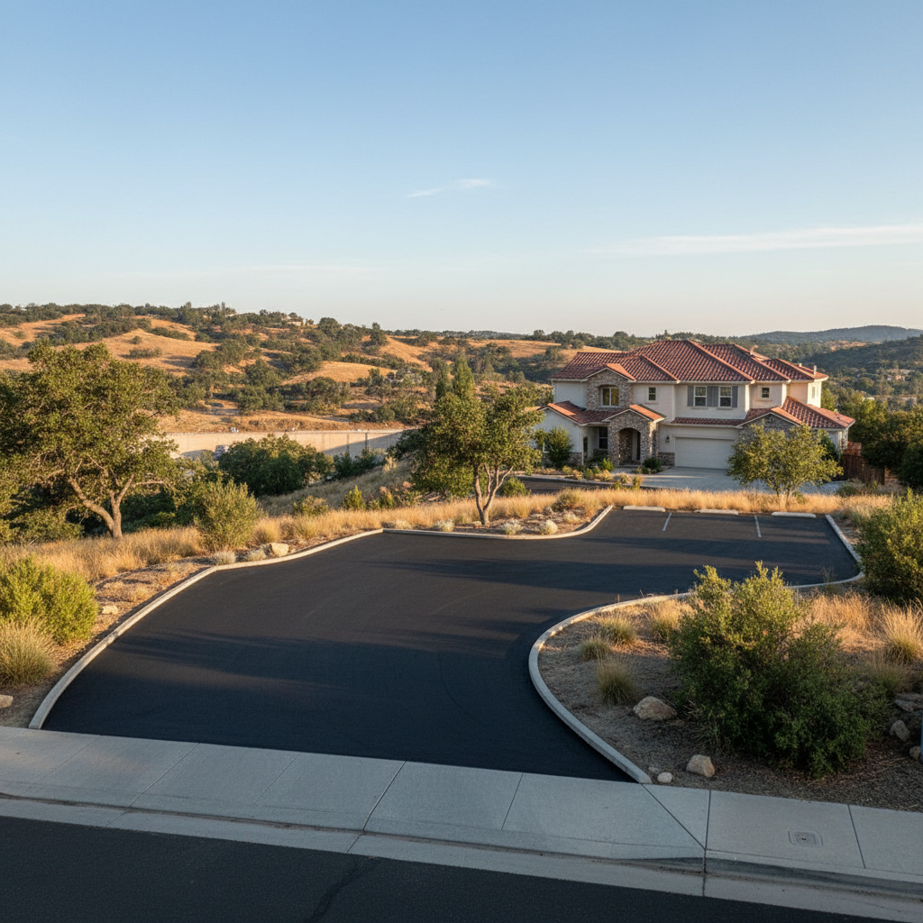 Completed slurry coating work at a residential property in Oroville, CA