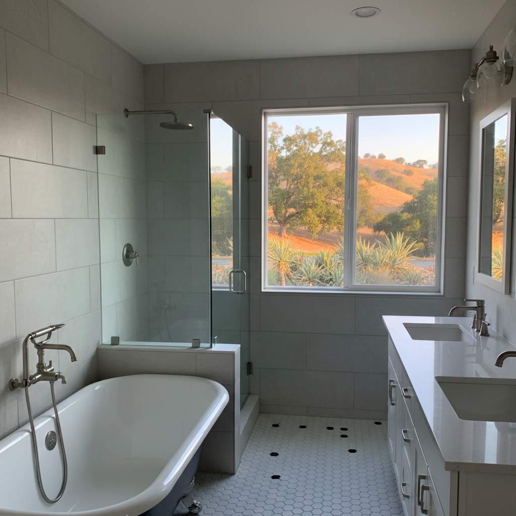 Completed plumbing work work at a residential property in Fullerton, CA