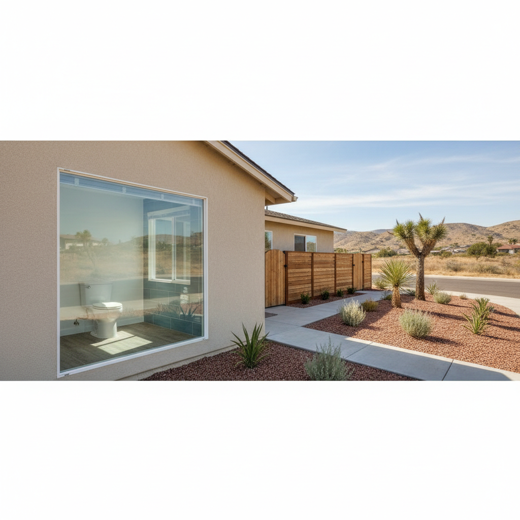 Completed toilet installation work at a residential property in Lancaster, CA