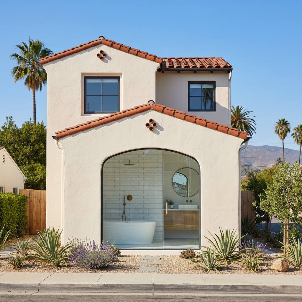 Completed shower replacement work at a residential property in West Hollywood, CA