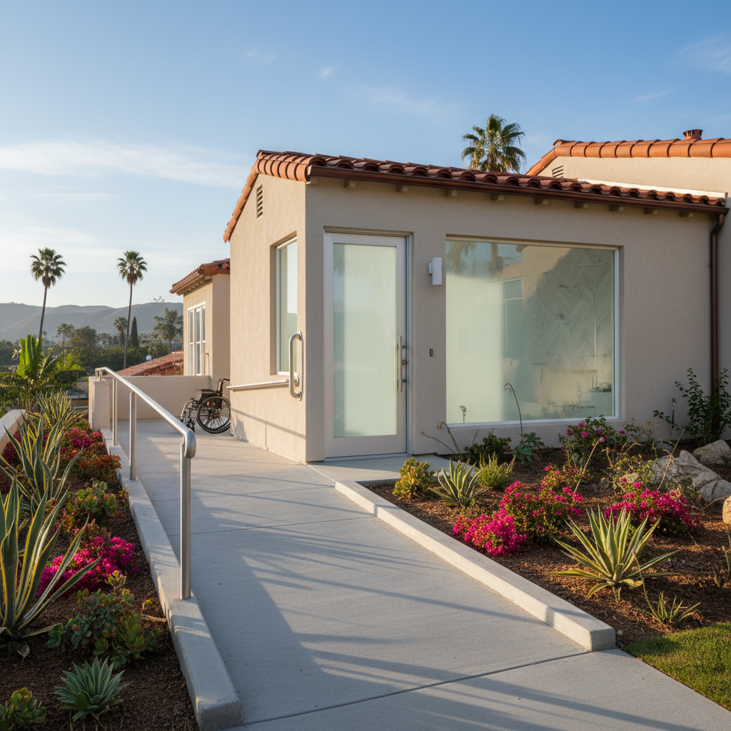 Completed handicap accessible bathrooms work at a residential property in West Hollywood, CA