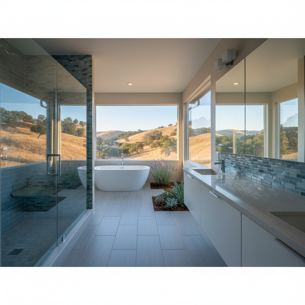 Completed tile and flooring installation work at a residential property in Folsom, CA