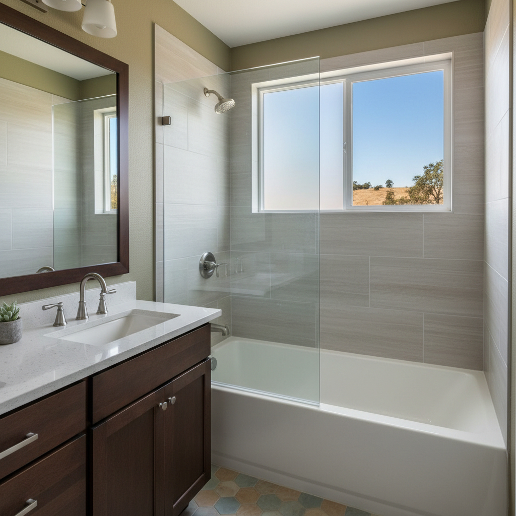 Completed bathtub replacement work at a residential property in Roseville, CA