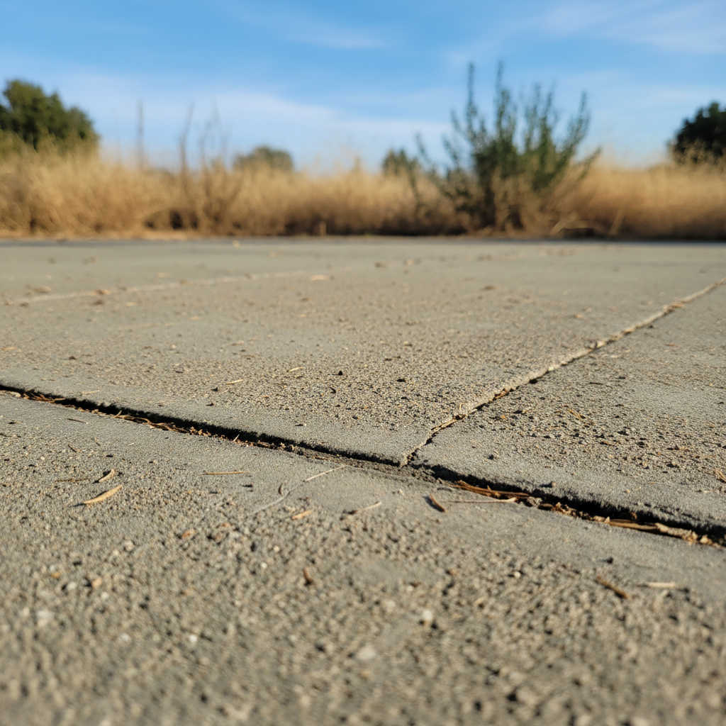 Completed concrete repair work at a residential property in Stockton, CA
