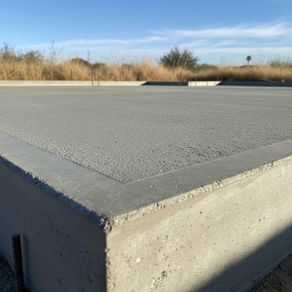 Completed concrete foundations work at a residential property in Stockton, CA