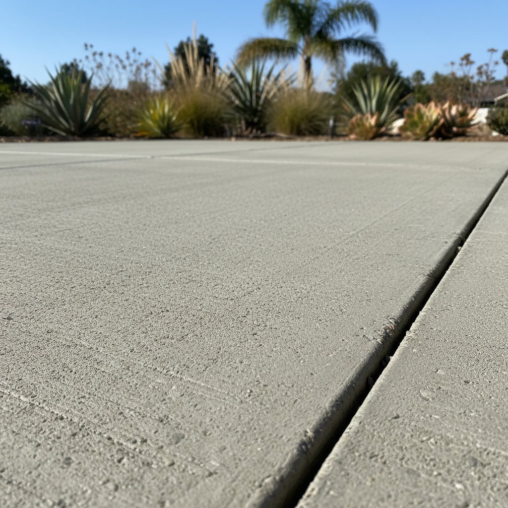 Completed concrete flatwork work at a residential property in Ventura, CA