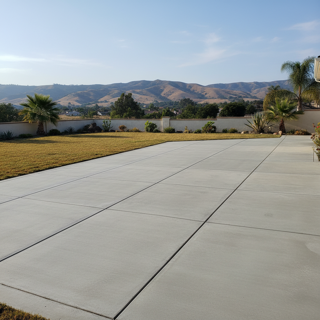 Completed concrete flatwork work at a residential property in Ventura, CA