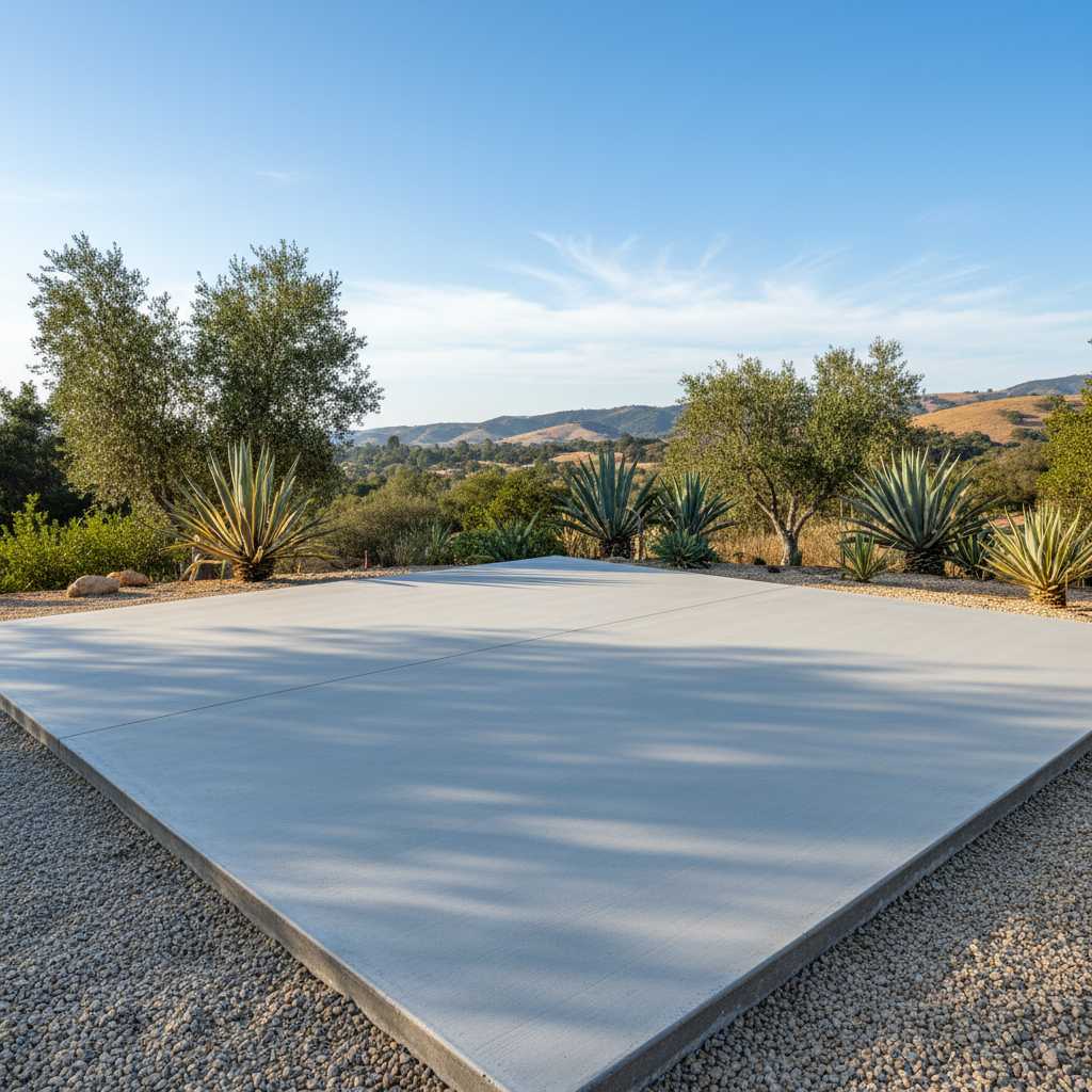 Completed concrete foundations work at a residential property in Santa Barbara, CA