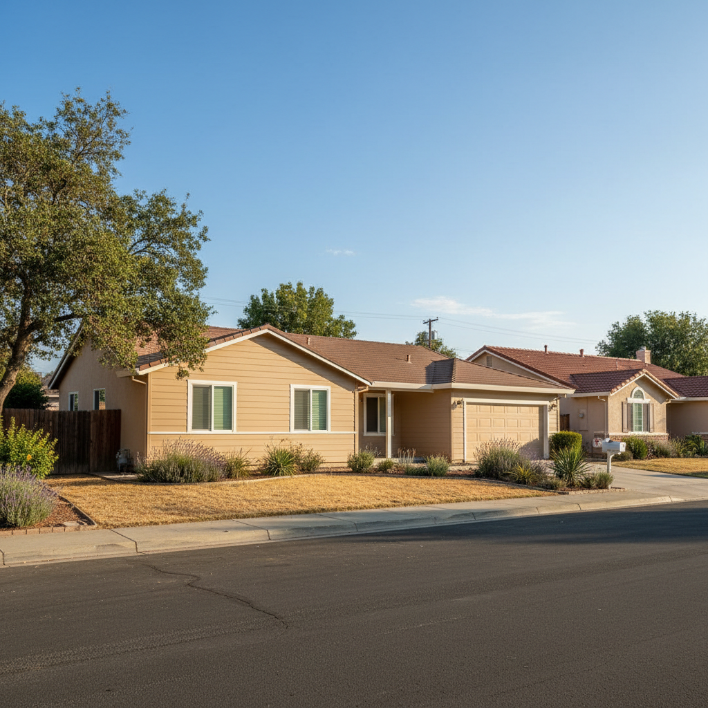 Completed stucco removal work at a residential property in Roseville, CA