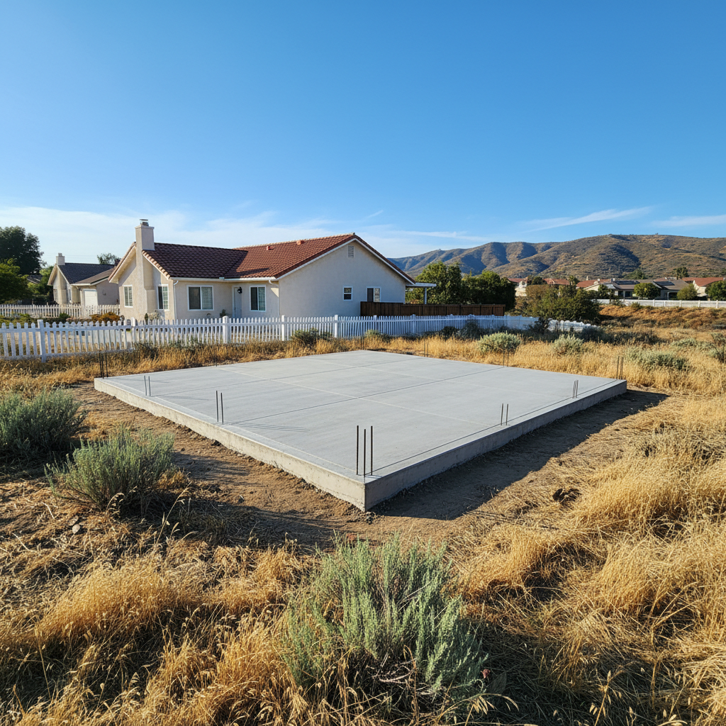 Completed shed foundation work work at a residential property in Los Angeles, CA