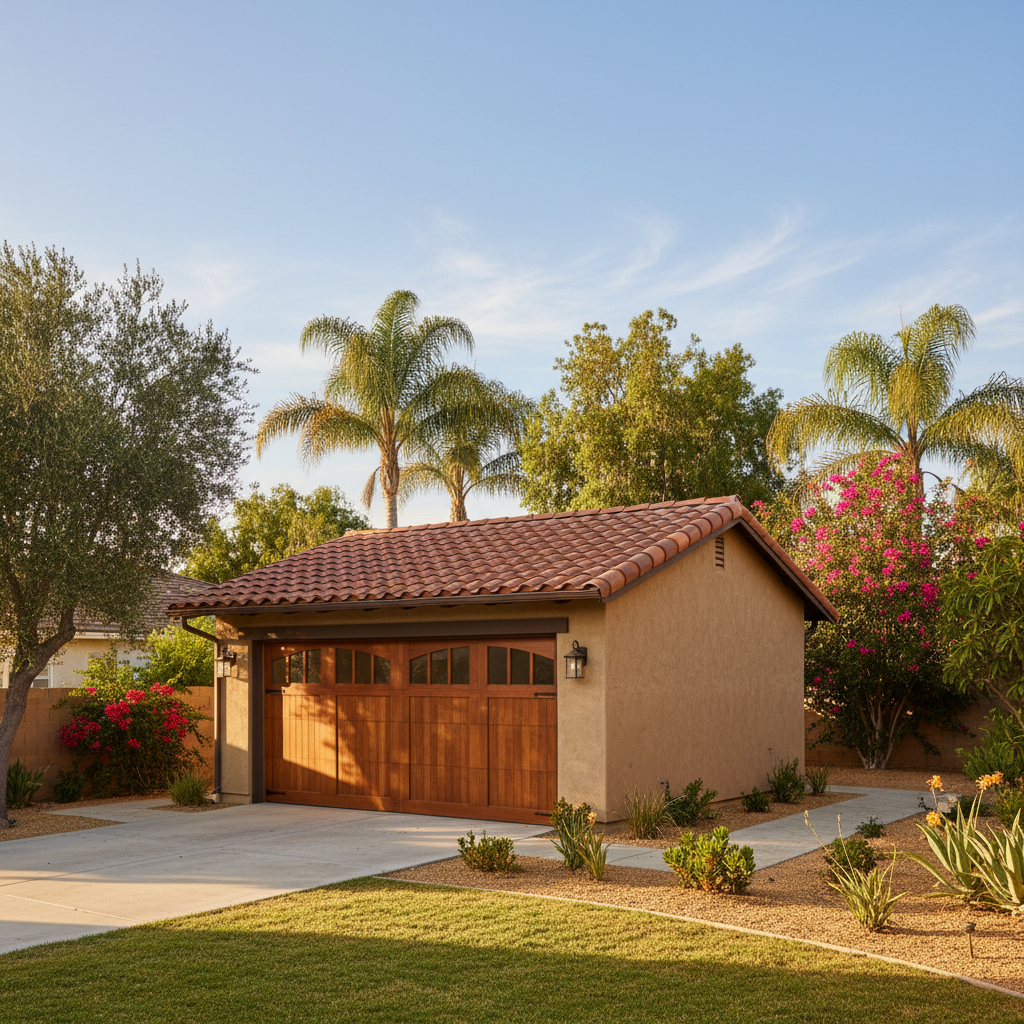 Completed garages work at a residential property in La Mesa, CA